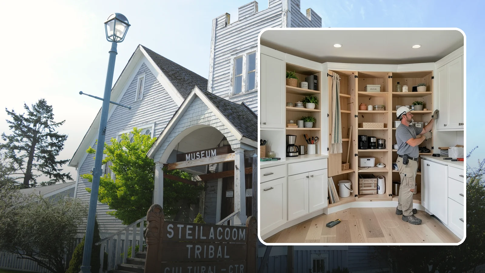 Pantry Construction in Steilacoom, Pierce County, WA - Building a dedicated pantry, from a reach-in closet to a walk-in, to expand your kitchen's food and small-appliance storage.