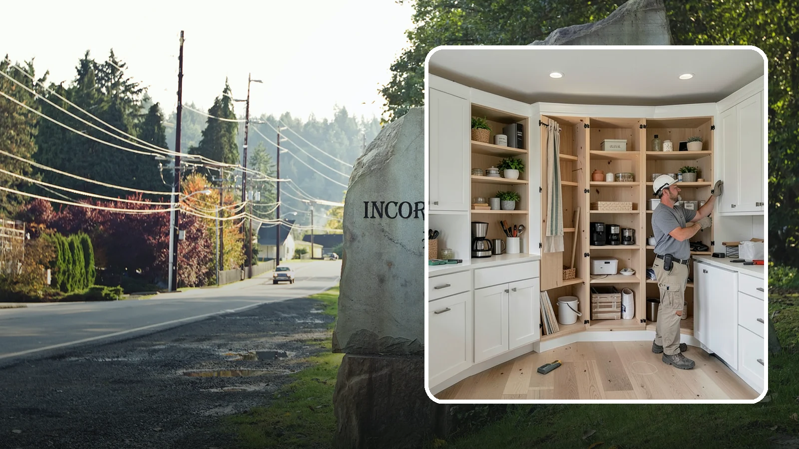 Pantry Construction in Wilkeson, Pierce County, WA - Building a dedicated pantry, from a reach-in closet to a walk-in, to expand your kitchen's food and small-appliance storage.