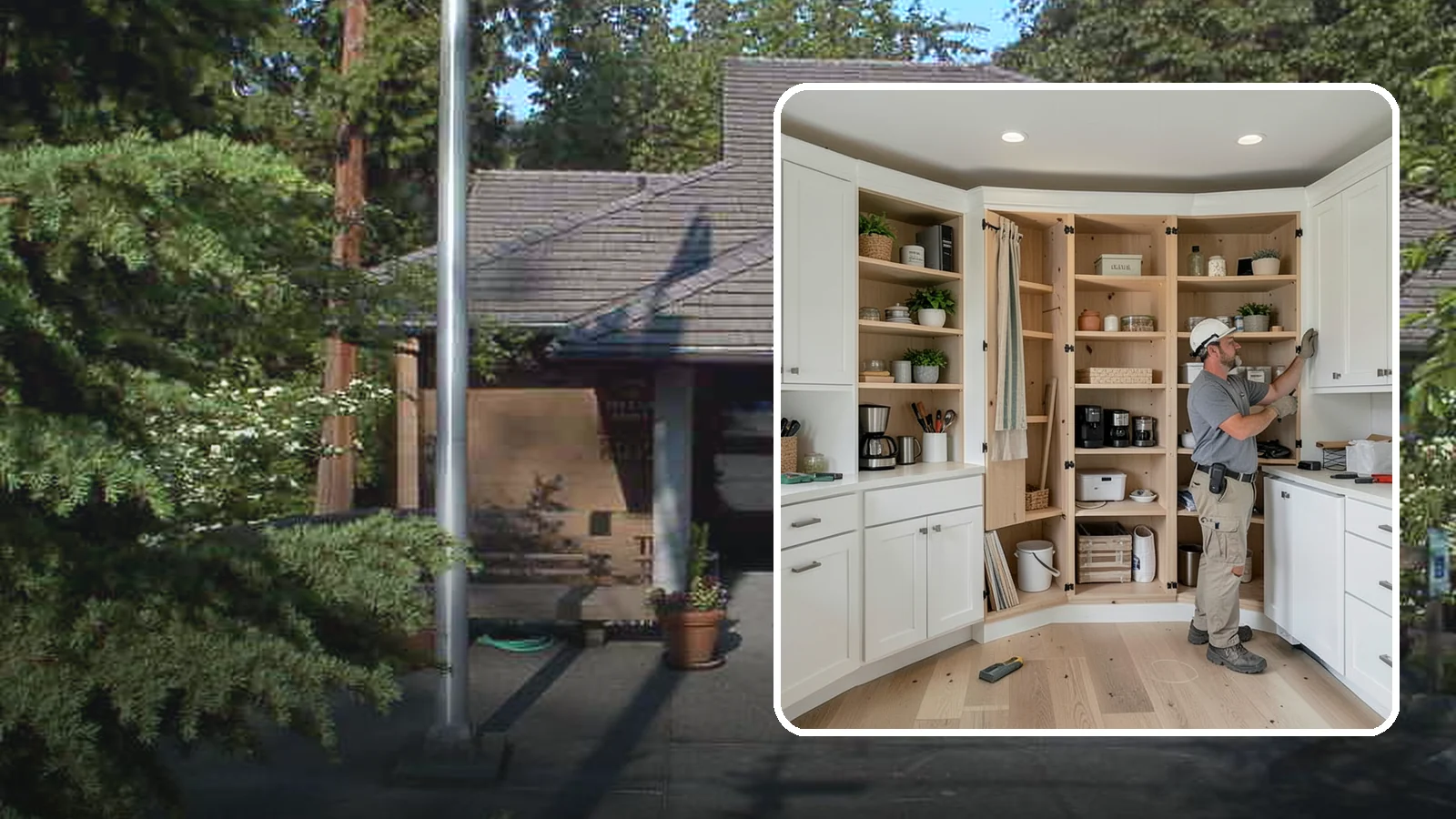 Pantry Construction in Yarrow Point, King County, WA - Building a dedicated pantry, from a reach-in closet to a walk-in, to expand your kitchen's food and small-appliance storage.