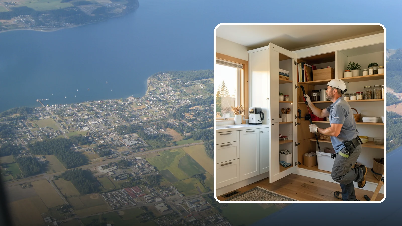 Pantry Shelving in Coupeville, Island County, WA - Designing and installing efficient shelving inside an existing pantry to maximize capacity and organization.