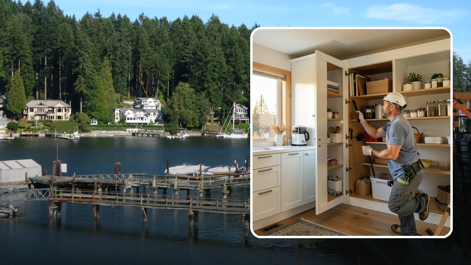 Pantry Shelving in Gig Harbor, Pierce County, WA - Designing and installing efficient shelving inside an existing pantry to maximize capacity and organization.