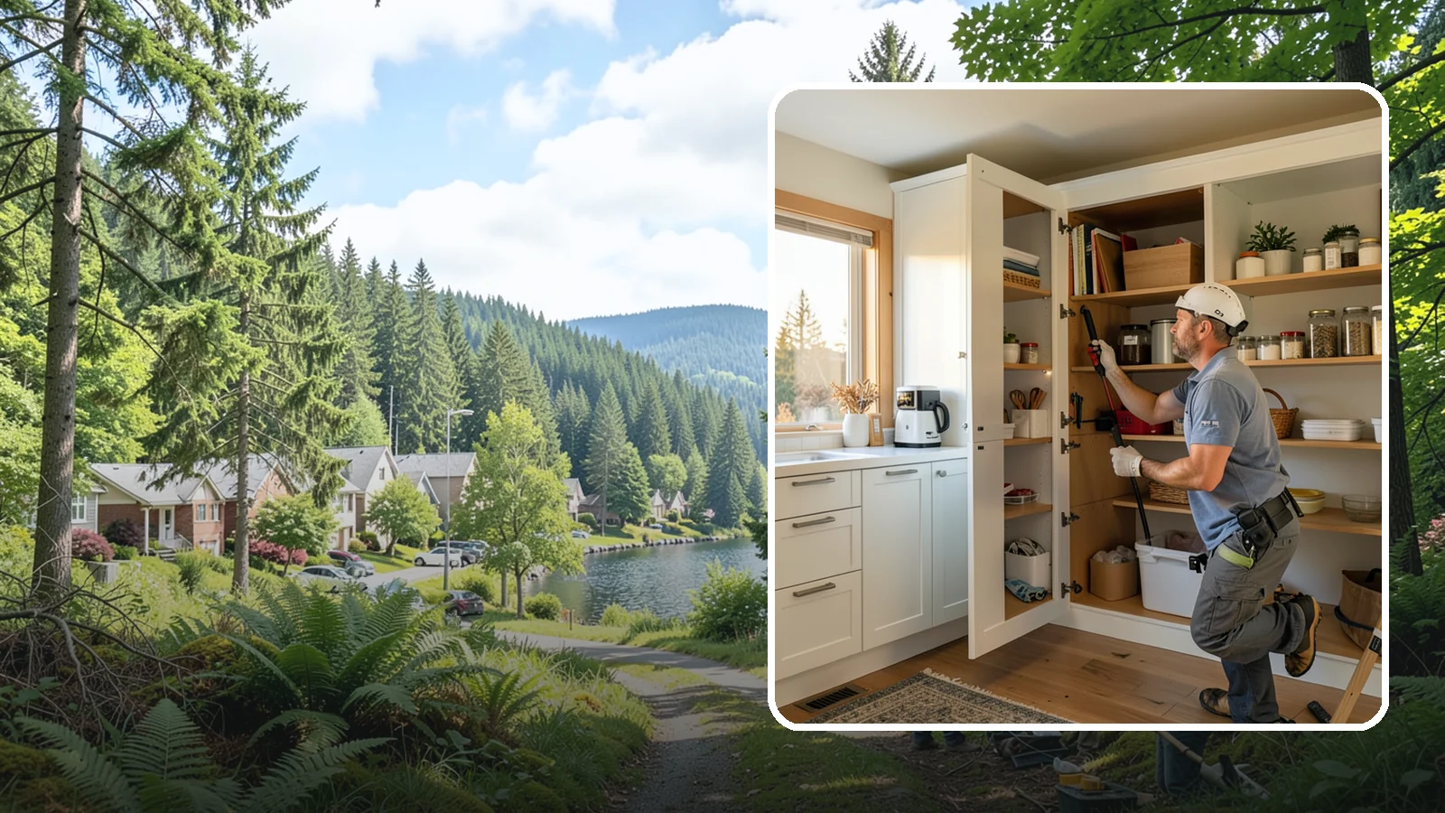 Pantry Shelving in Lake Forest Park, King County, WA - Designing and installing efficient shelving inside an existing pantry to maximize capacity and organization.