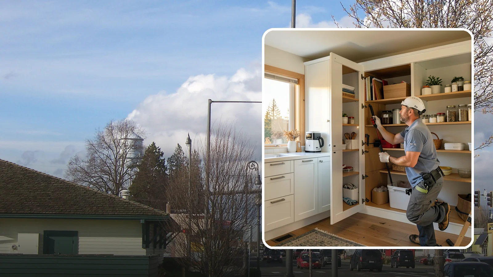 Pantry Shelving in Marysville, Snohomish County, WA - Designing and installing efficient shelving inside an existing pantry to maximize capacity and organization.