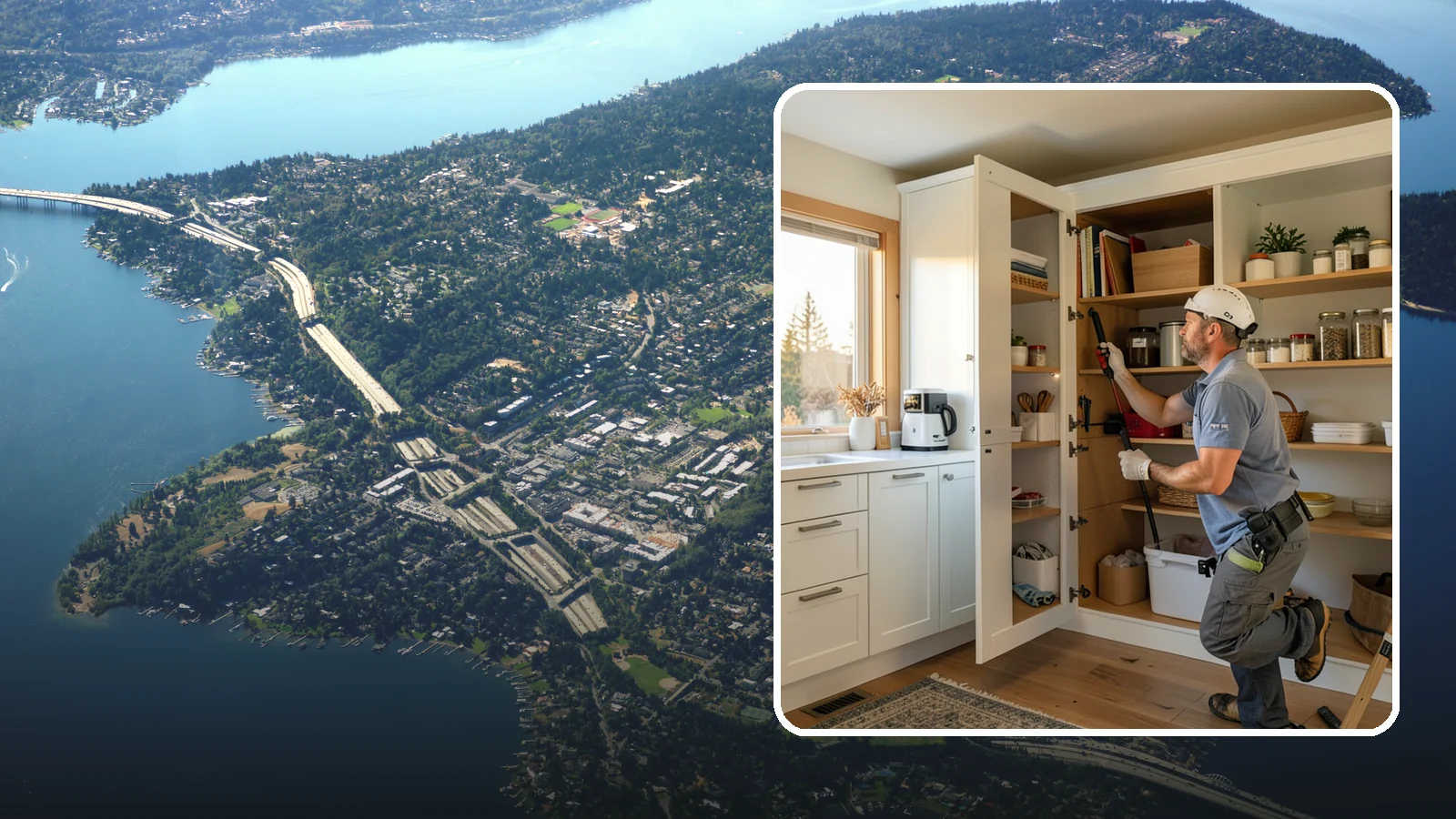 Pantry Shelving in Mercer Island, King County, WA - Designing and installing efficient shelving inside an existing pantry to maximize capacity and organization.