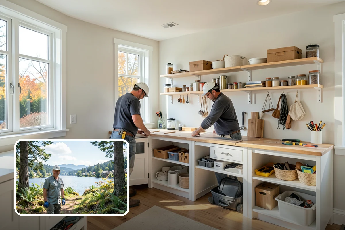 Pantry Shelving in Milton, King County, WA - Maximized storage in the existing footprint