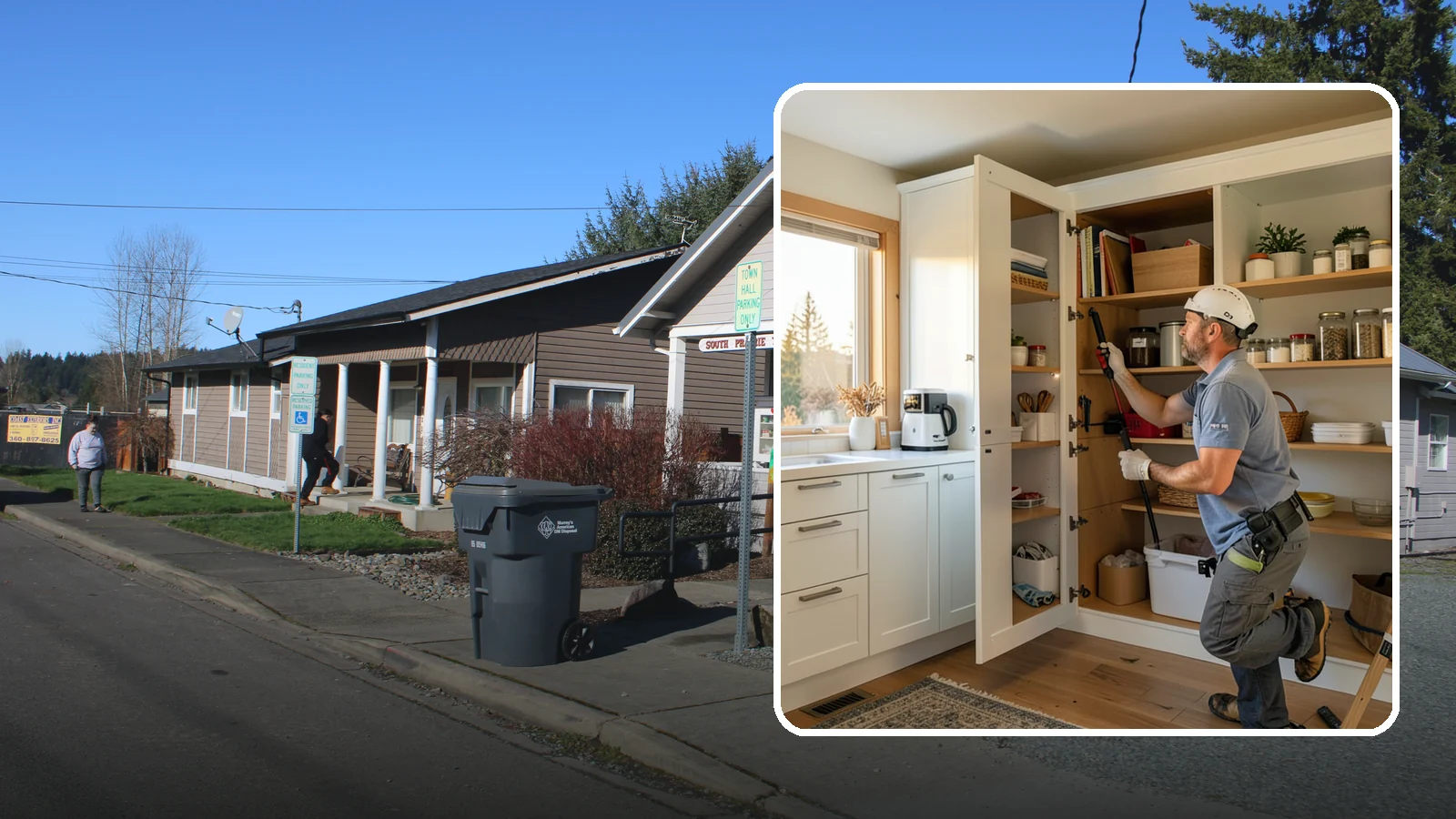 Pantry Shelving in South Prairie, Pierce County, WA - Designing and installing efficient shelving inside an existing pantry to maximize capacity and organization.