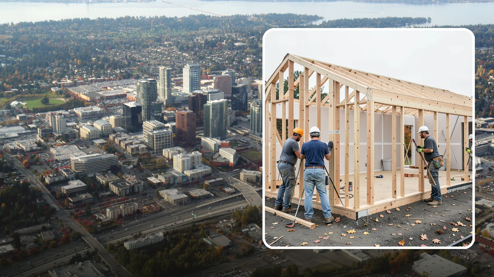 Partition Wall Installation in Bellevue, King County, WA - Installing partition walls to divide a large room into functional, separate areas.