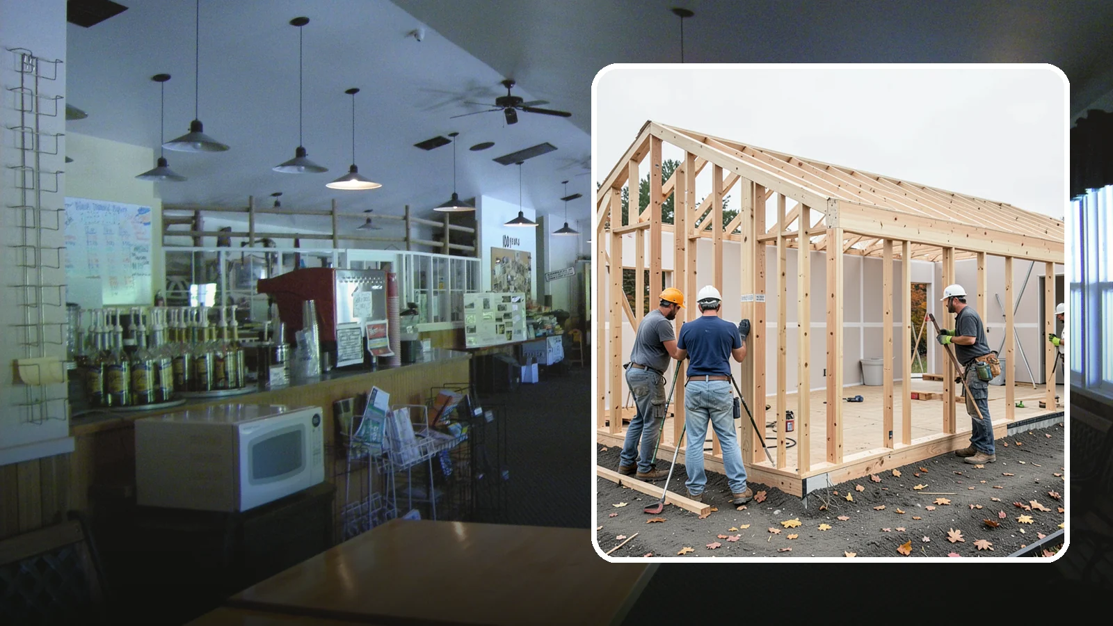 Partition Wall Installation in Black Diamond, King County, WA - Installing partition walls to divide a large room into functional, separate areas.