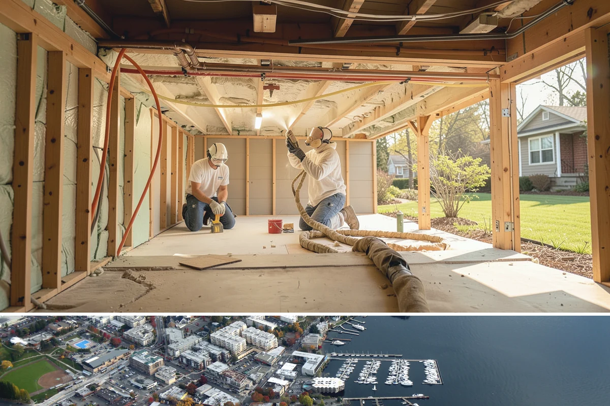 Partition Wall Installation in Kirkland, King County, WA - Partition installs are indoor projects suitable in any month of the year.