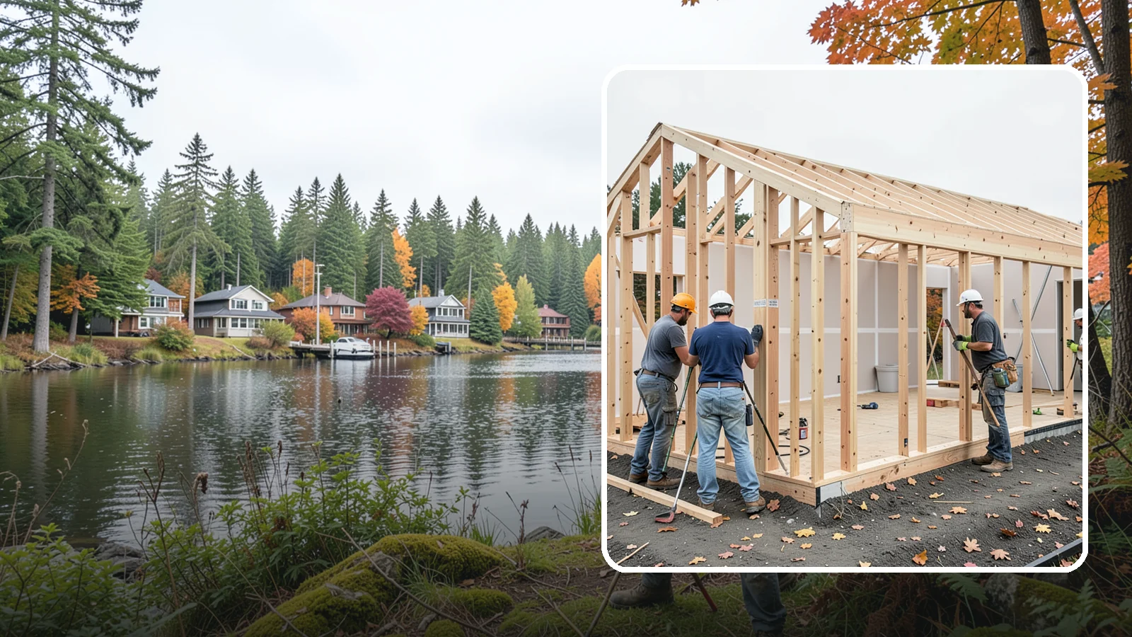 Partition Wall Installation in La Conner, Skagit County, WA - Installing partition walls to divide a large room into functional, separate areas.