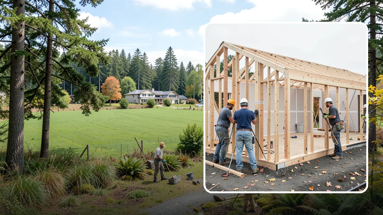 Partition Wall Installation in Lyman, Skagit County, WA - Installing partition walls to divide a large room into functional, separate areas.