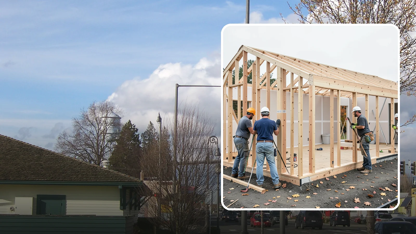 Partition Wall Installation in Marysville, Snohomish County, WA - Installing partition walls to divide a large room into functional, separate areas.