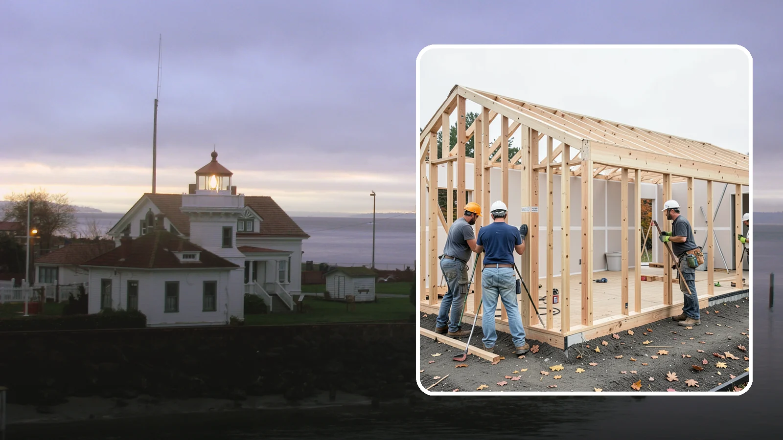 Partition Wall Installation in Mukilteo, Snohomish County, WA - Installing partition walls to divide a large room into functional, separate areas.