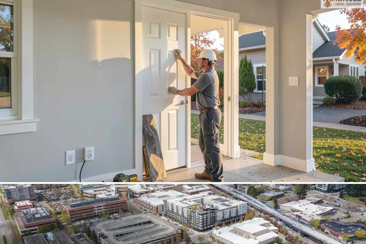 Partition Wall Installation in Redmond, King County, WA - Partition installs are indoor projects suitable in any month of the year.