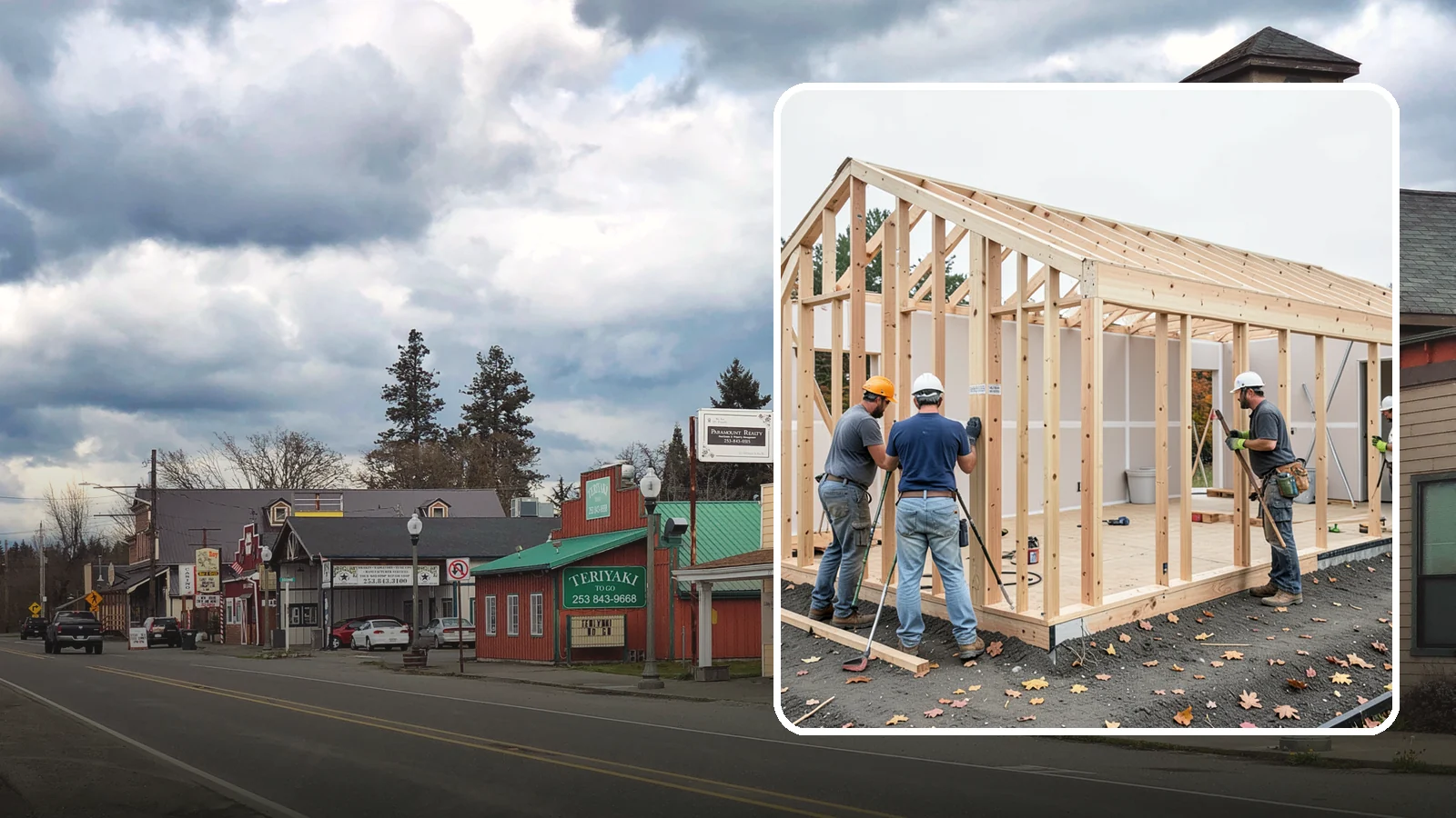 Partition Wall Installation in Roy, Pierce County, WA - Installing partition walls to divide a large room into functional, separate areas.