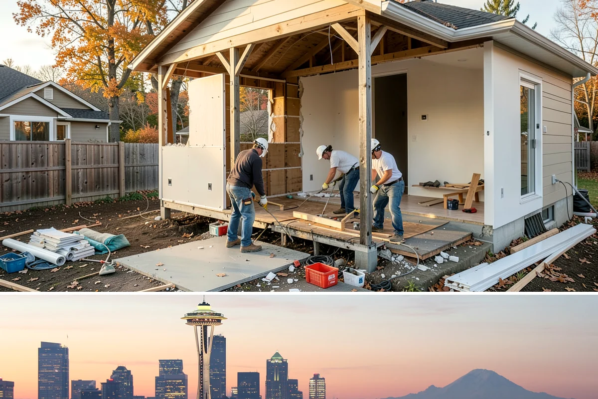 Partition Wall Installation in Seattle, King County, WA - Partition installs are indoor projects suitable in any month of the year.