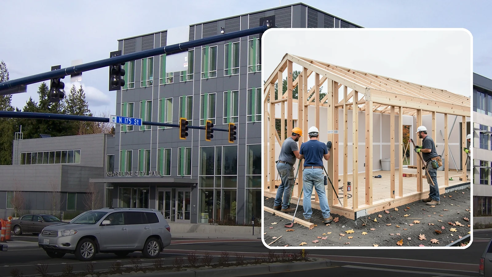 Partition Wall Installation in Shoreline, King County, WA - Installing partition walls to divide a large room into functional, separate areas.