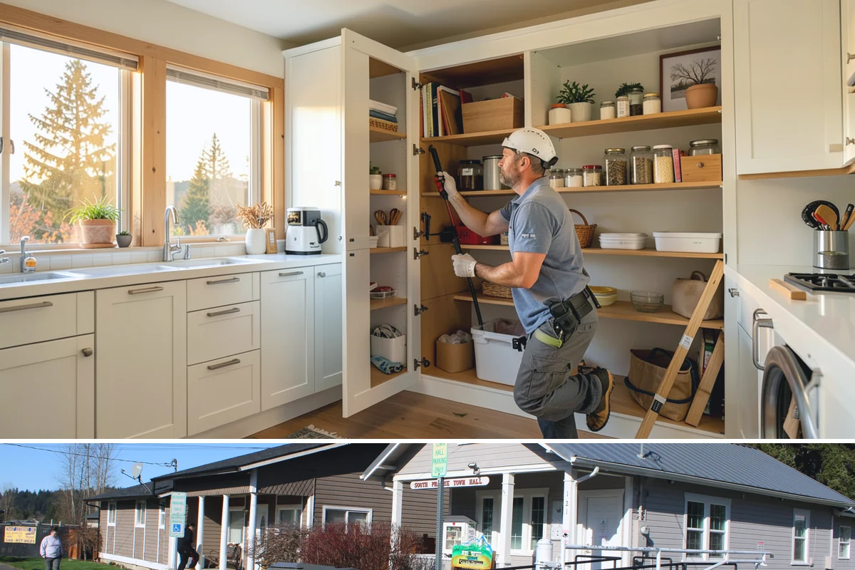 Partition Wall Installation in South Prairie, Pierce County, WA - Partition installs are indoor projects suitable in any month of the year.