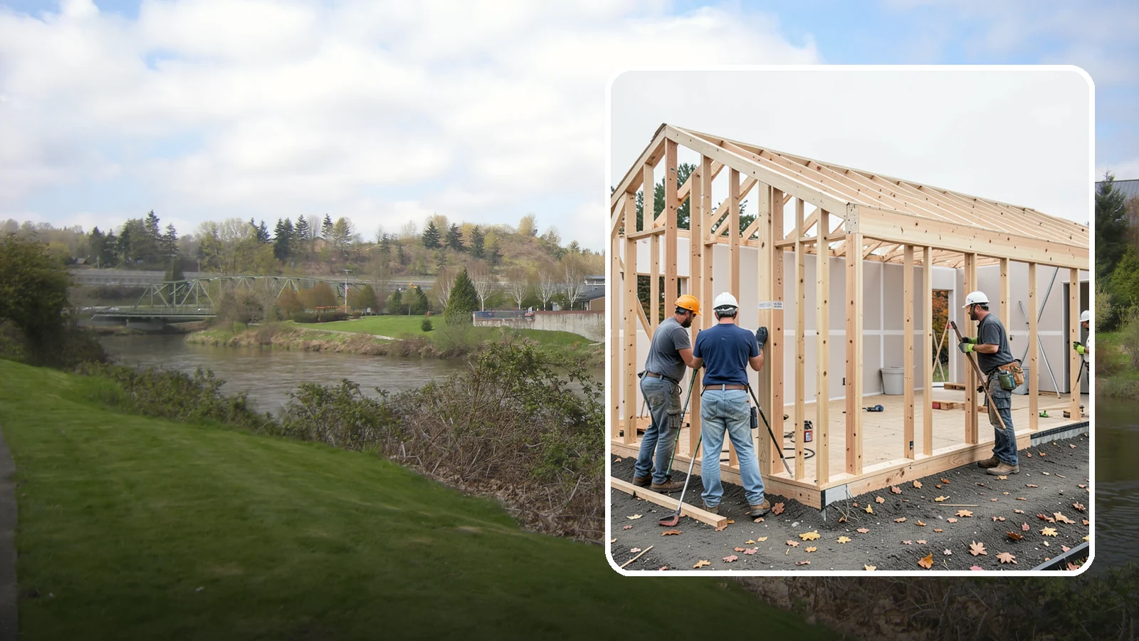Partition Wall Installation in Tukwila, King County, WA - Installing partition walls to divide a large room into functional, separate areas.