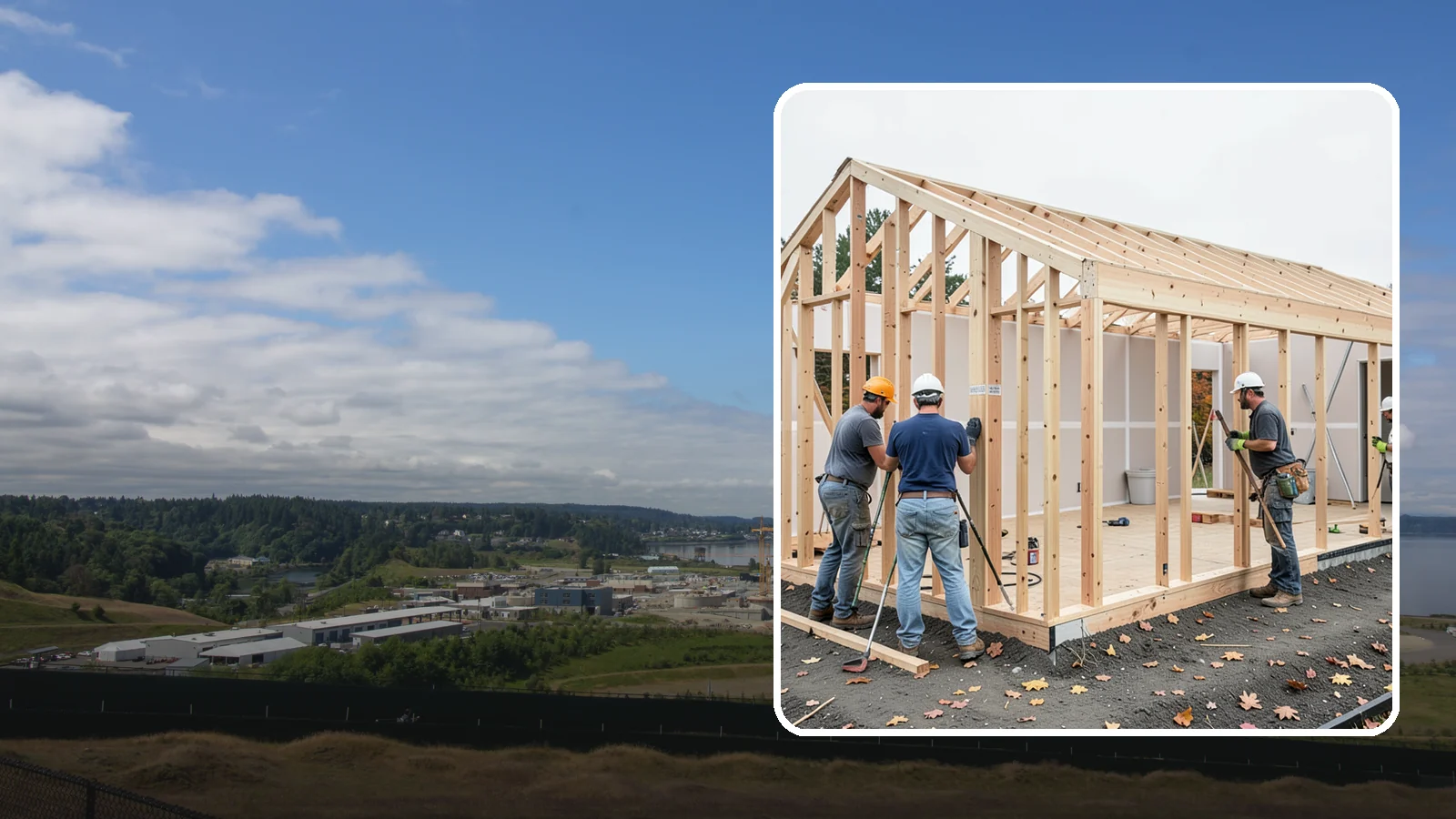 Partition Wall Installation in University Place, Pierce County, WA - Installing partition walls to divide a large room into functional, separate areas.