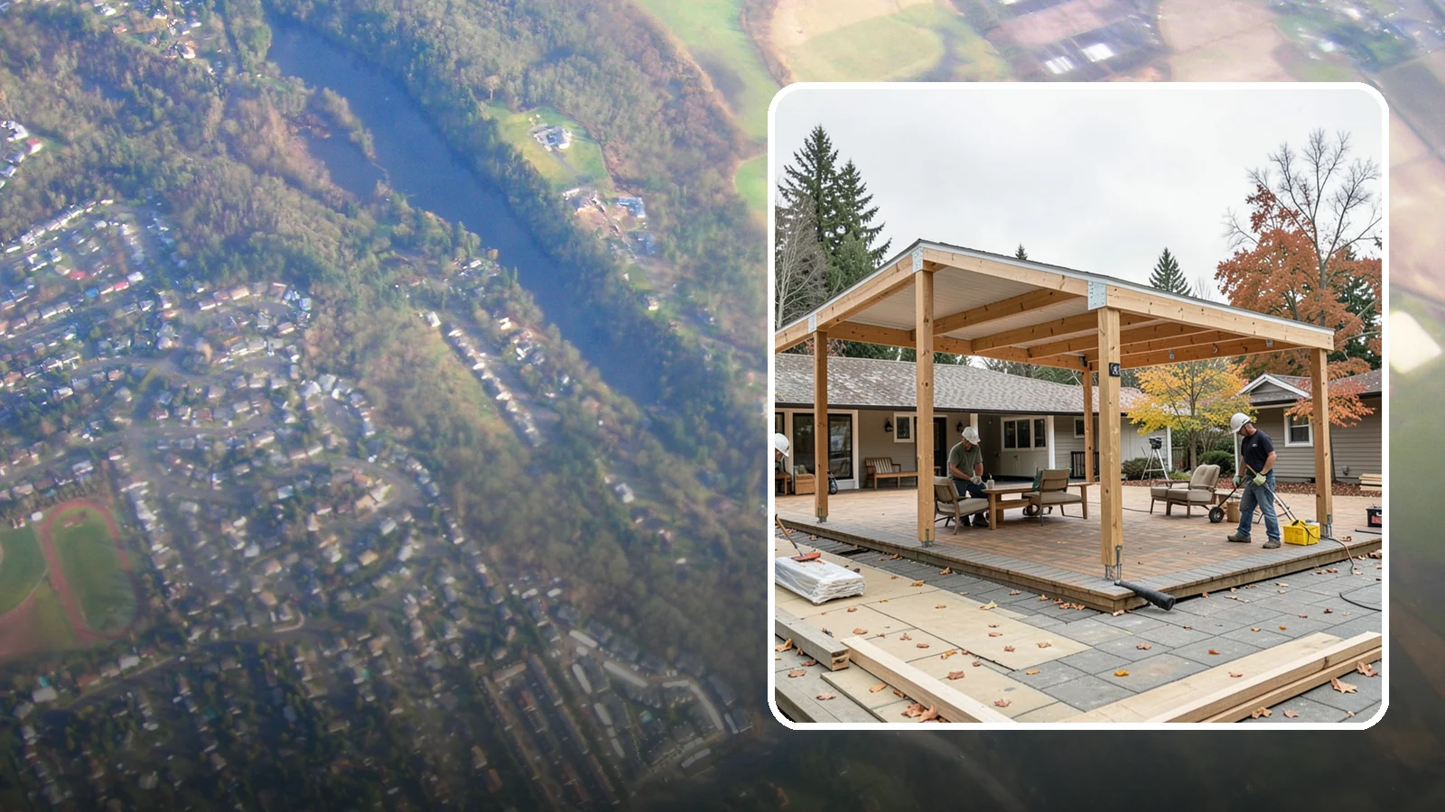 Patio Cover Installation in Algona, King County, WA - Patio cover installation that shelters your outdoor space from sun and Northwest rain.