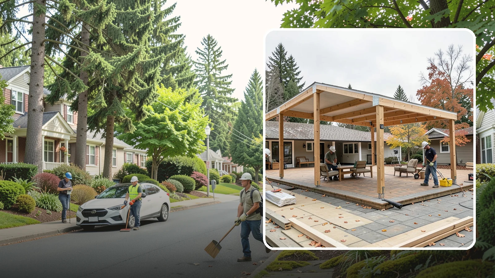 Patio Cover Installation in Beaux Arts Village, King County, WA - Patio cover installation that shelters your outdoor space from sun and Northwest rain.