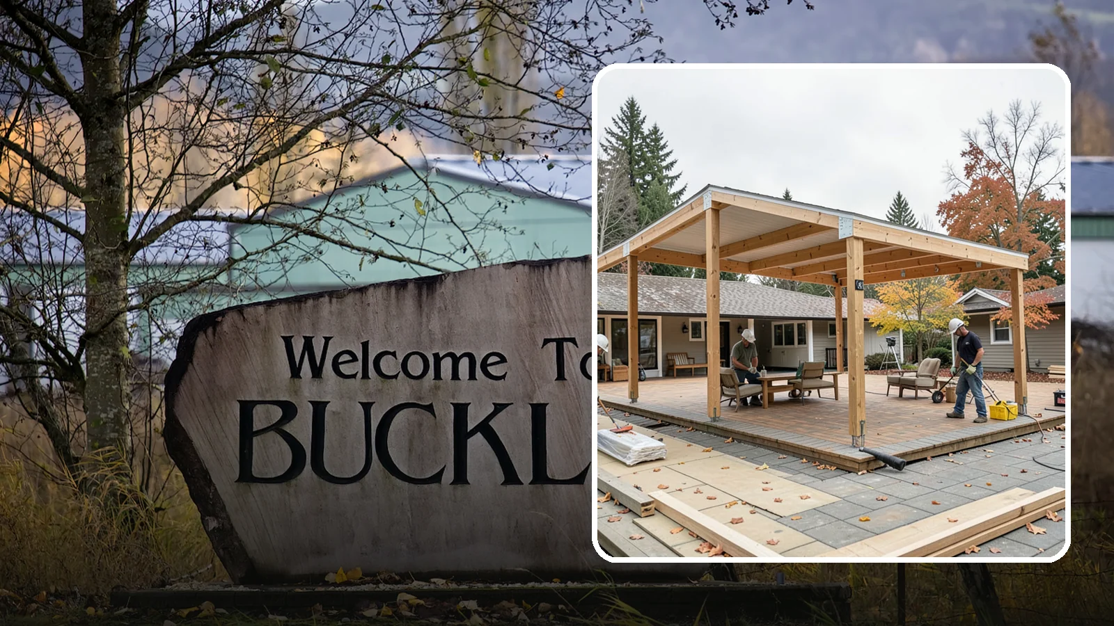 Patio Cover Installation in Buckley, Pierce County, WA - Patio cover installation that shelters your outdoor space from sun and Northwest rain.