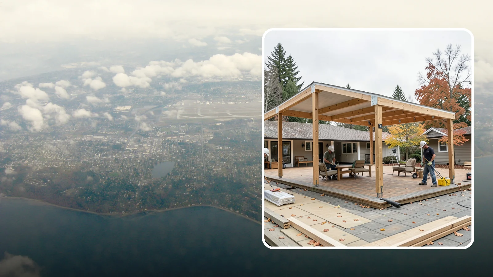 Patio Cover Installation in Burien, King County, WA - Patio cover installation that shelters your outdoor space from sun and Northwest rain.