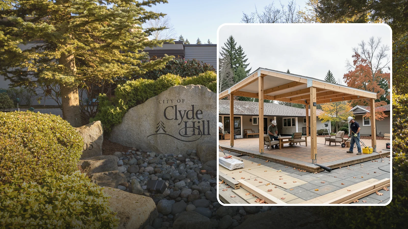 Patio Cover Installation in Clyde Hill, King County, WA - Patio cover installation that shelters your outdoor space from sun and Northwest rain.