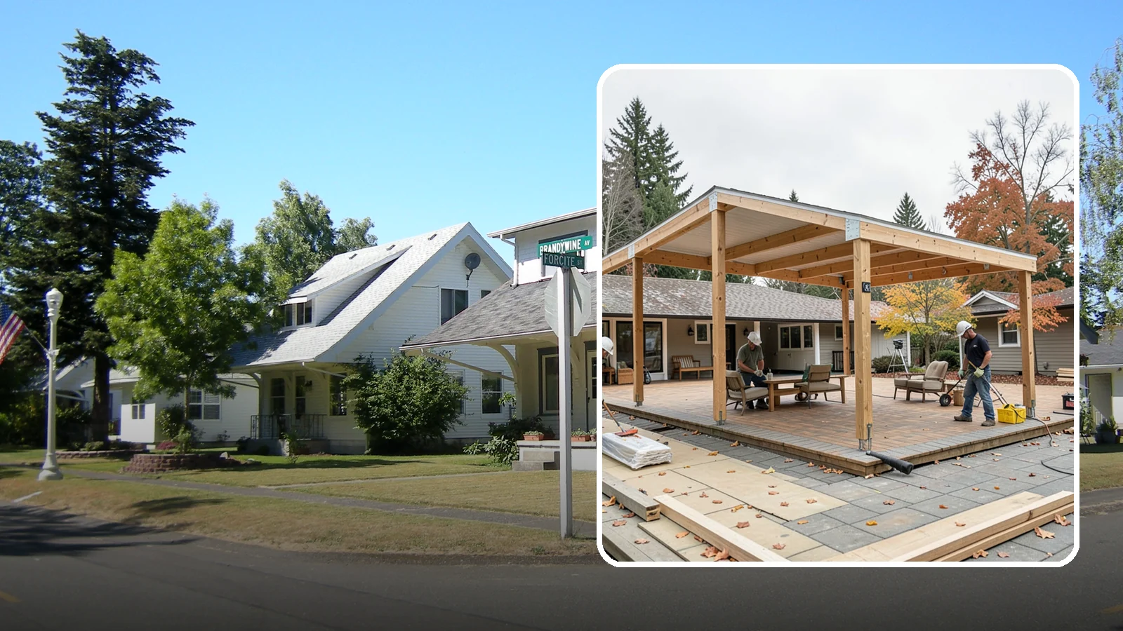 Patio Cover Installation in DuPont, Pierce County, WA - Patio cover installation that shelters your outdoor space from sun and Northwest rain.