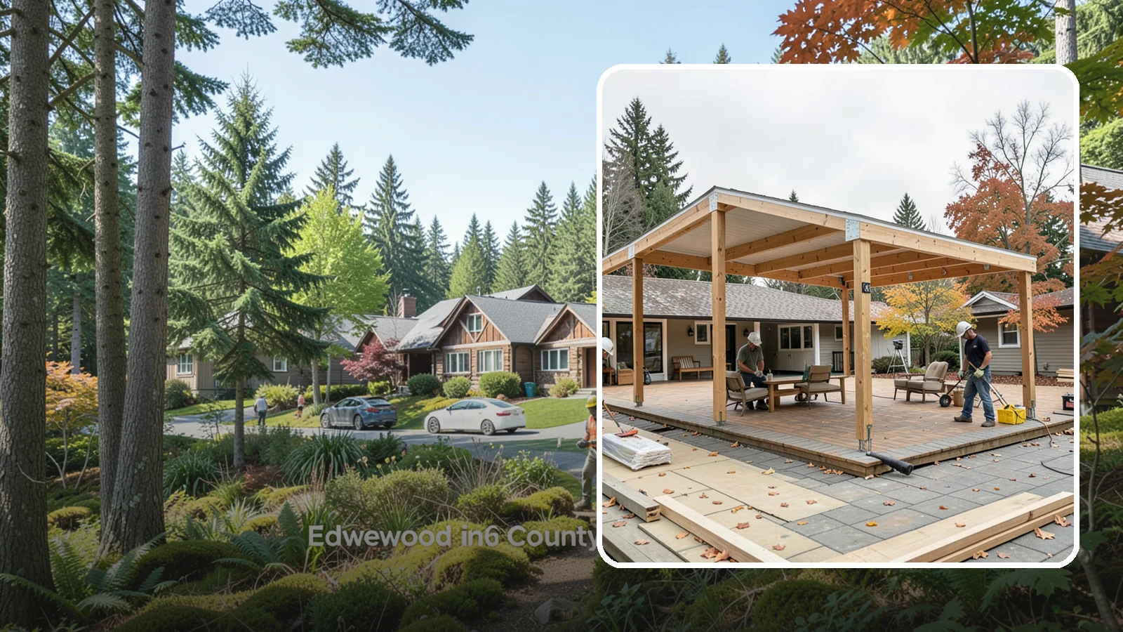 Patio Cover Installation in Edgewood, Pierce County, WA - Patio cover installation that shelters your outdoor space from sun and Northwest rain.