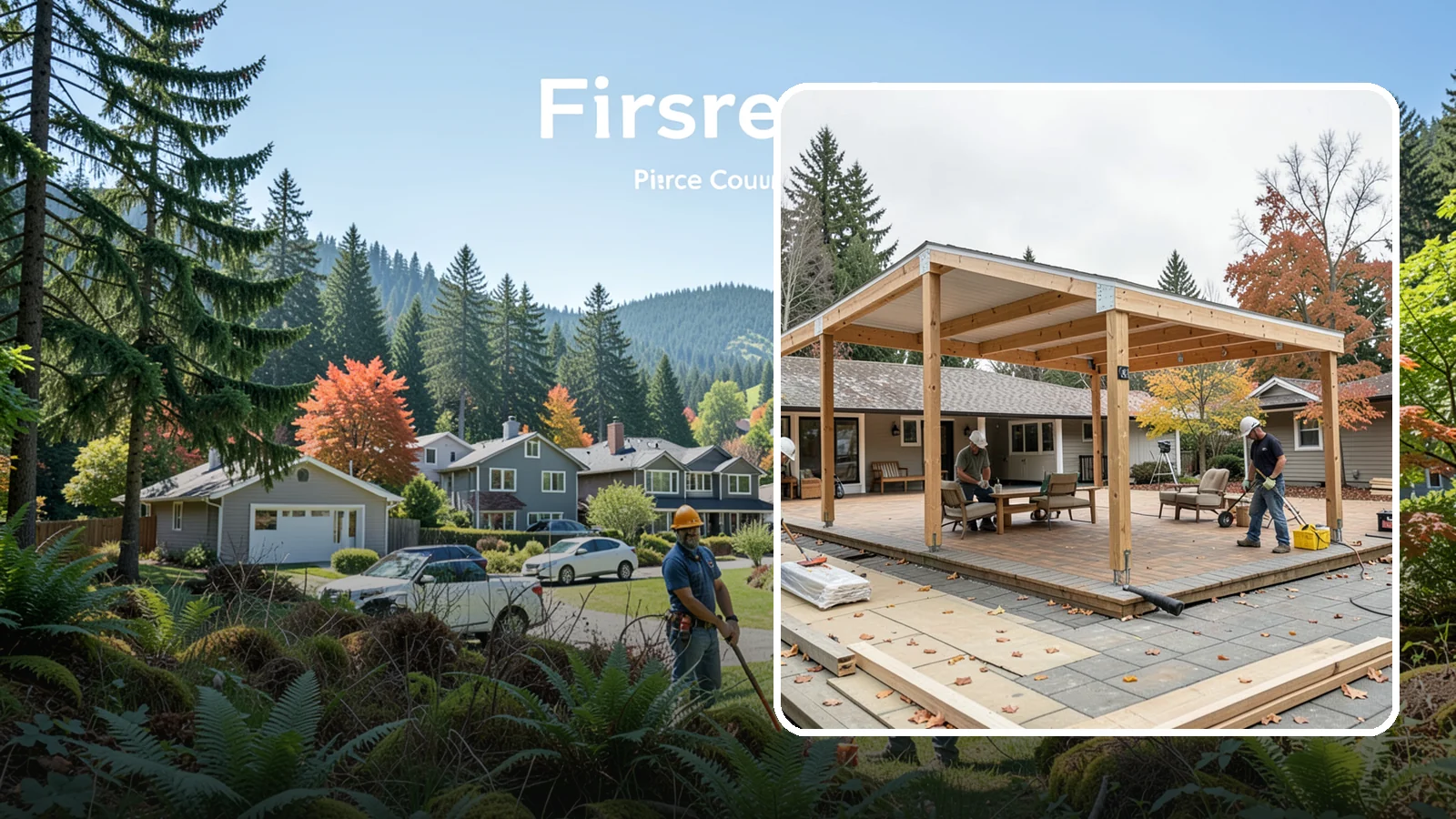 Patio Cover Installation in Fircrest, Pierce County, WA - Patio cover installation that shelters your outdoor space from sun and Northwest rain.