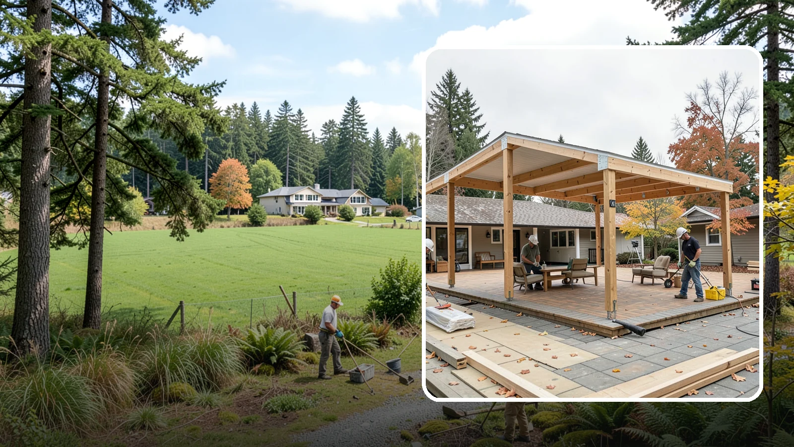 Patio Cover Installation in Lyman, Skagit County, WA - Patio cover installation that shelters your outdoor space from sun and Northwest rain.