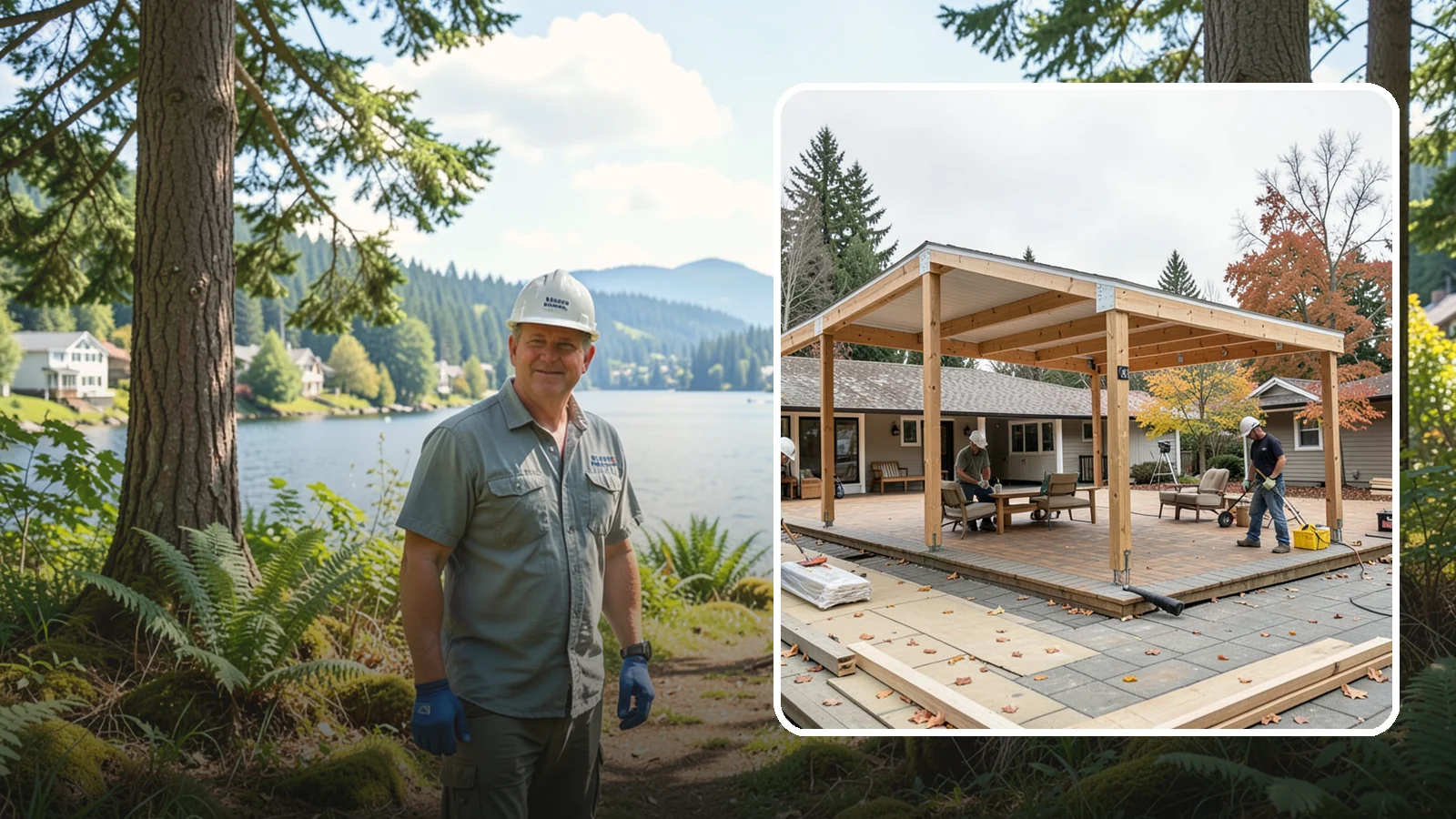 Patio Cover Installation in Milton, King County, WA - Patio cover installation that shelters your outdoor space from sun and Northwest rain.