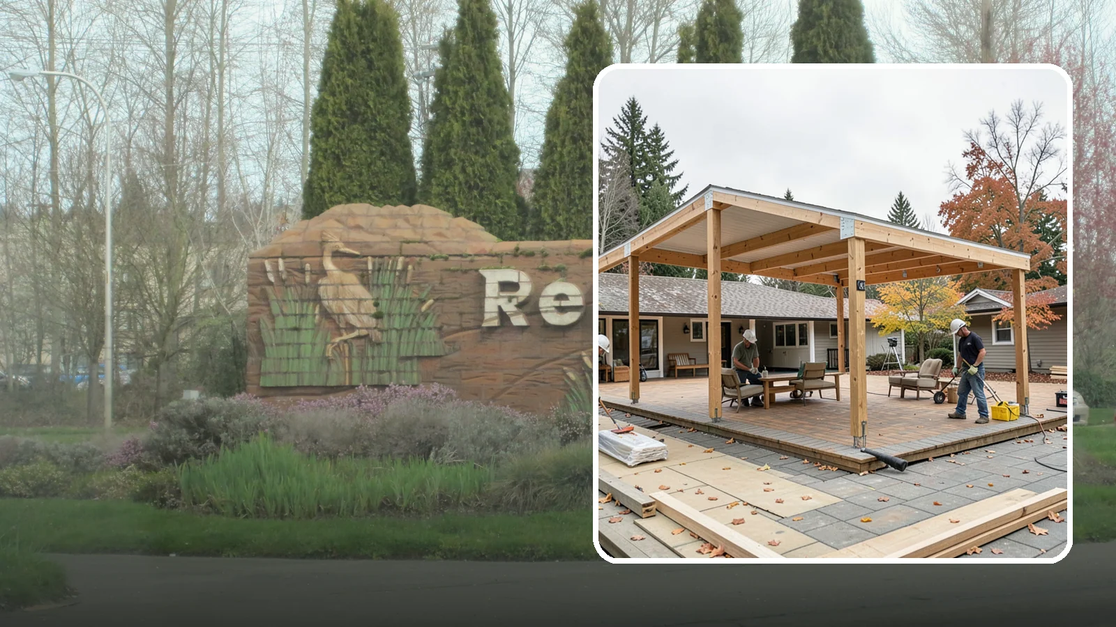 Patio Cover Installation in Renton, King County, WA - Patio cover installation that shelters your outdoor space from sun and Northwest rain.