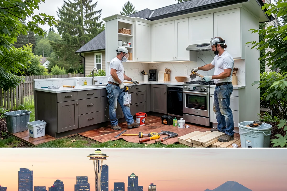 Patio Cover Installation in Seattle, King County, WA - Summer's dry stretch is ideal for attaching a cover to your home without risking water exposure.
