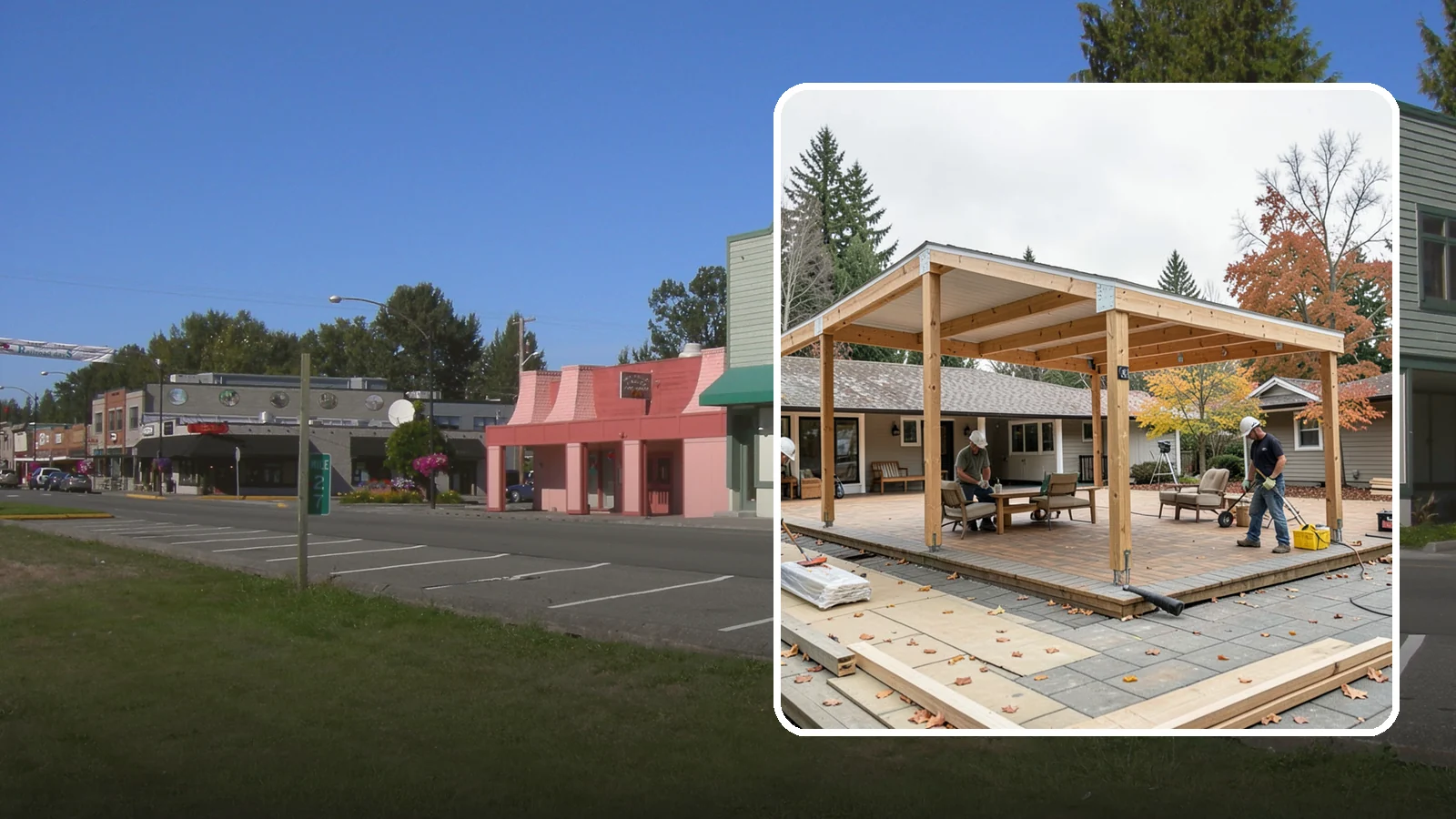 Patio Cover Installation in Snoqualmie, King County, WA - Patio cover installation that shelters your outdoor space from sun and Northwest rain.