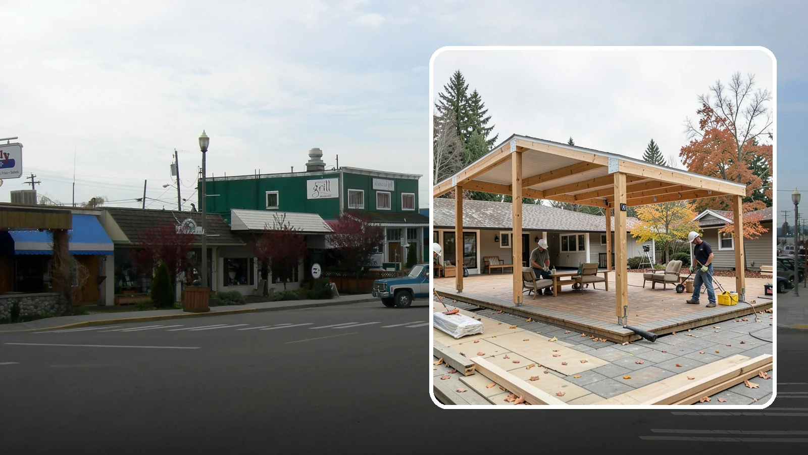 Patio Cover Installation in Stanwood, Snohomish County, WA - Patio cover installation that shelters your outdoor space from sun and Northwest rain.
