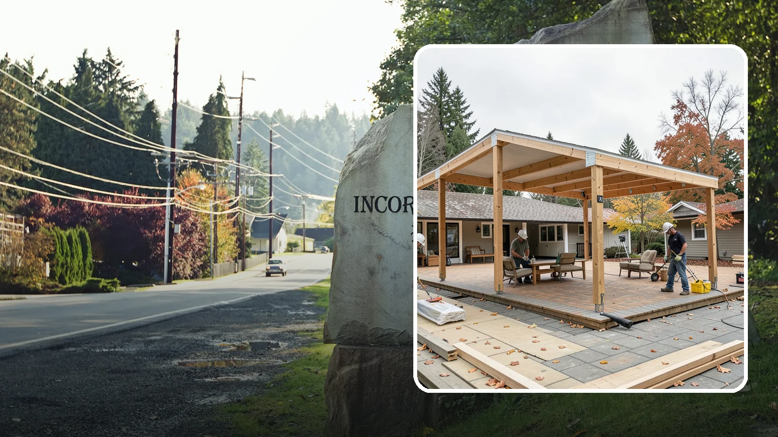 Patio Cover Installation in Wilkeson, Pierce County, WA - Patio cover installation that shelters your outdoor space from sun and Northwest rain.
