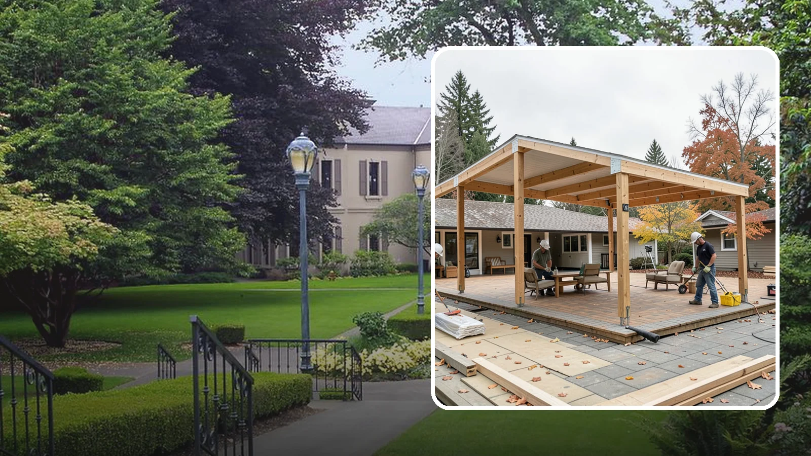 Patio Cover Installation in Woodinville, King County, WA - Patio cover installation that shelters your outdoor space from sun and Northwest rain.