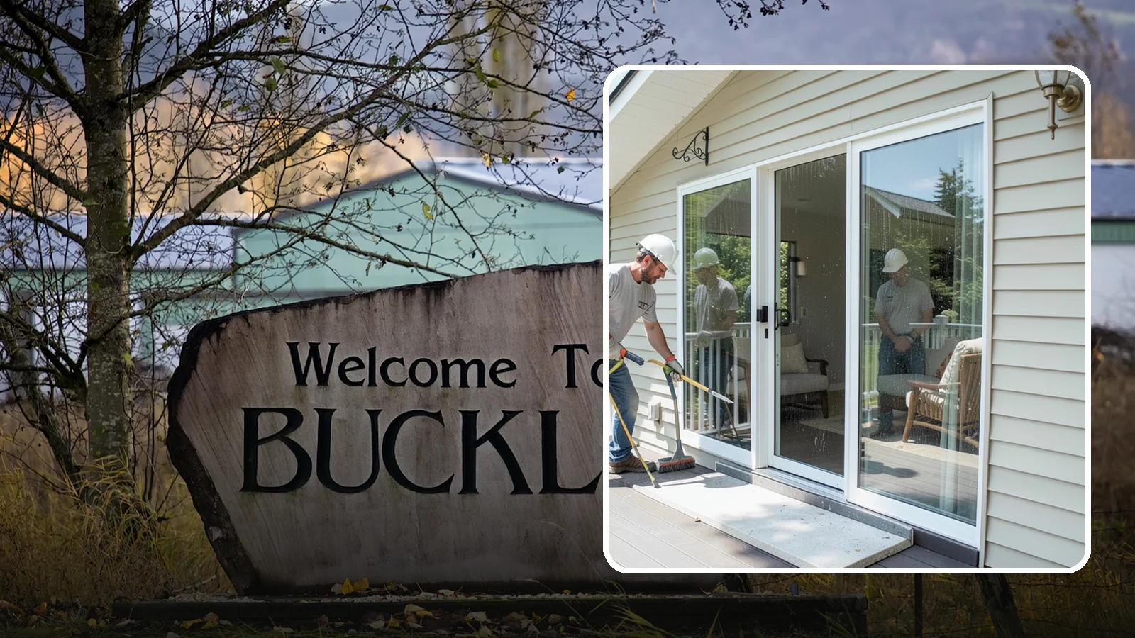 Patio Door Installation in Buckley, Pierce County, WA - A new patio door that opens your living space to the backyard while keeping Northwest rain and cold outside.