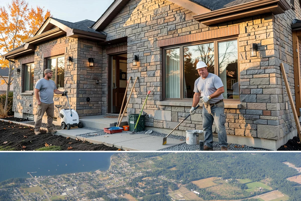 Patio Door Installation in Coupeville, Island County, WA - Drier late-spring to early-fall days are best for cutting into or enlarging an exterior wall, with weather protection available...