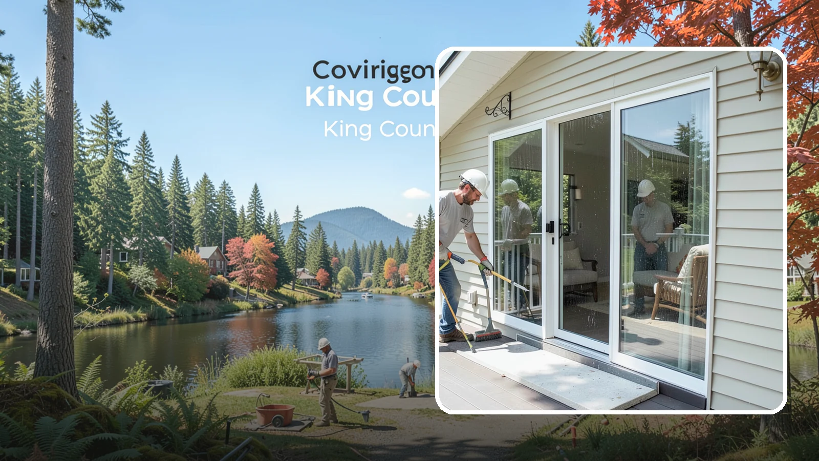Patio Door Installation in Covington, King County, WA - A new patio door that opens your living space to the backyard while keeping Northwest rain and cold outside.