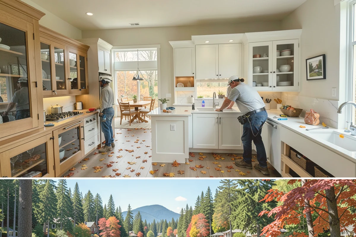 Patio Door Installation in Covington, King County, WA - Drier late-spring to early-fall days are best for cutting into or enlarging an exterior wall, with weather protection available...