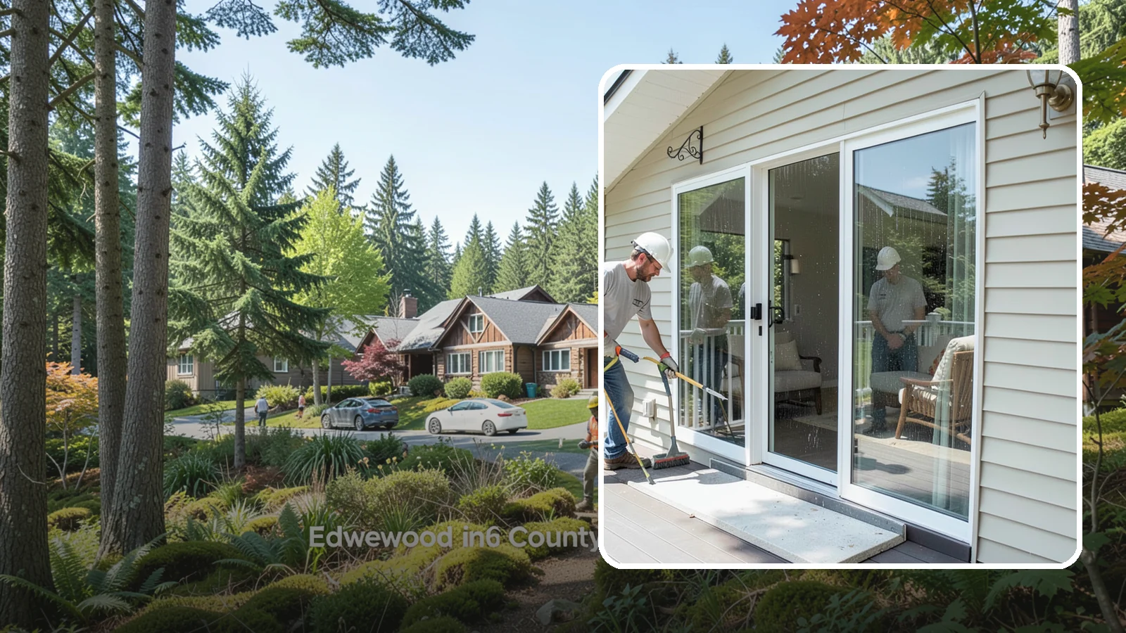 Patio Door Installation in Edgewood, Pierce County, WA - A new patio door that opens your living space to the backyard while keeping Northwest rain and cold outside.