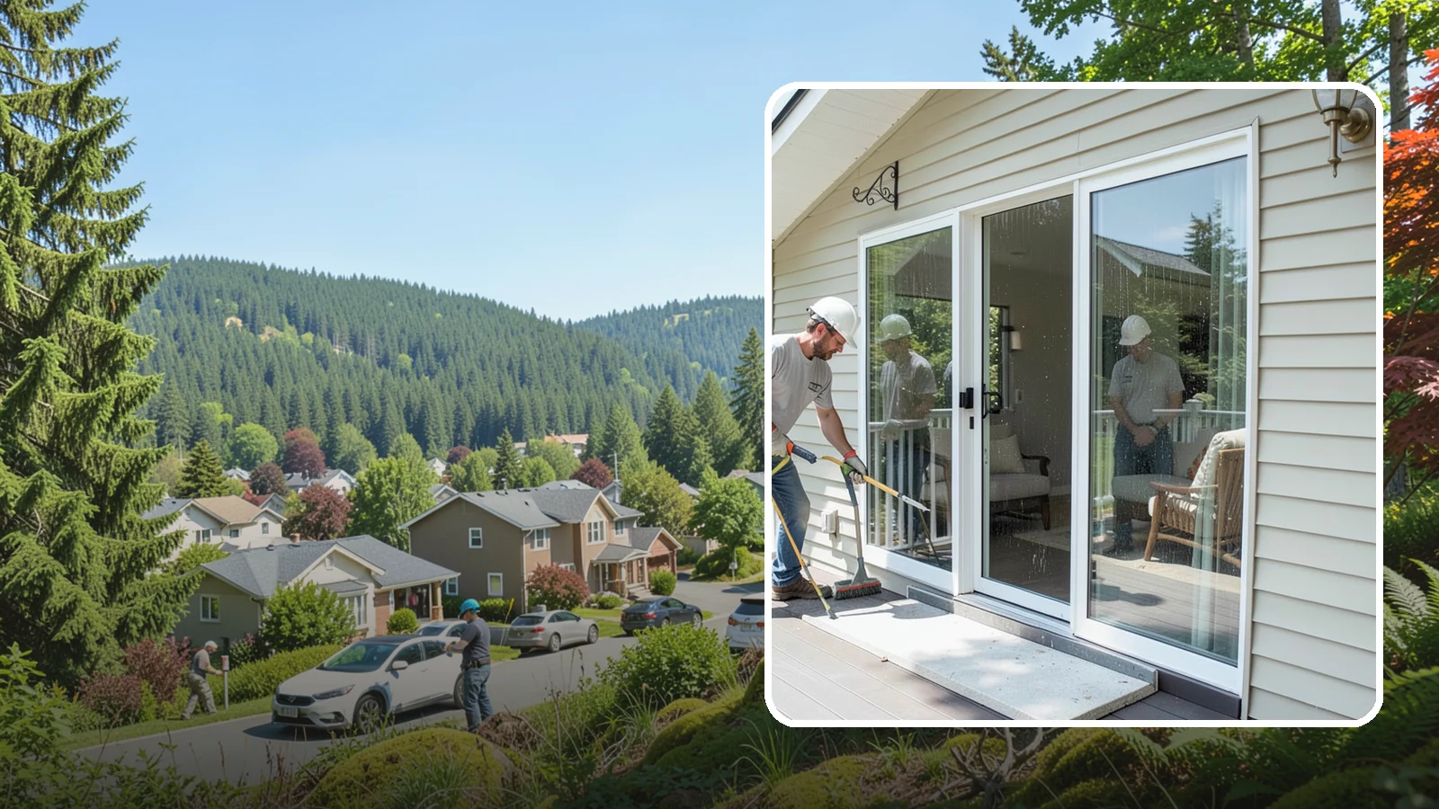 Patio Door Installation in Index, Snohomish County, WA - A new patio door that opens your living space to the backyard while keeping Northwest rain and cold outside.