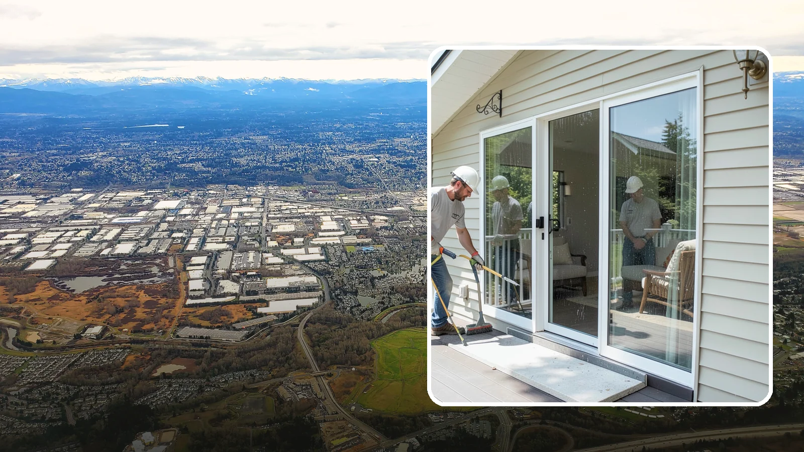 Patio Door Installation in Kent, King County, WA - A new patio door that opens your living space to the backyard while keeping Northwest rain and cold outside.