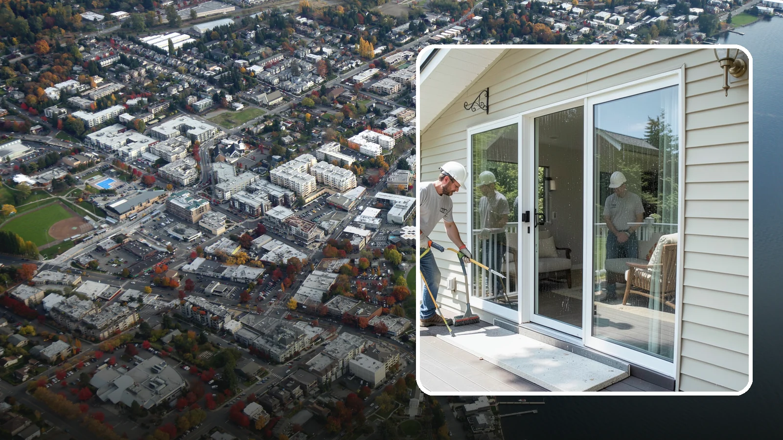 Patio Door Installation in Kirkland, King County, WA - A new patio door that opens your living space to the backyard while keeping Northwest rain and cold outside.