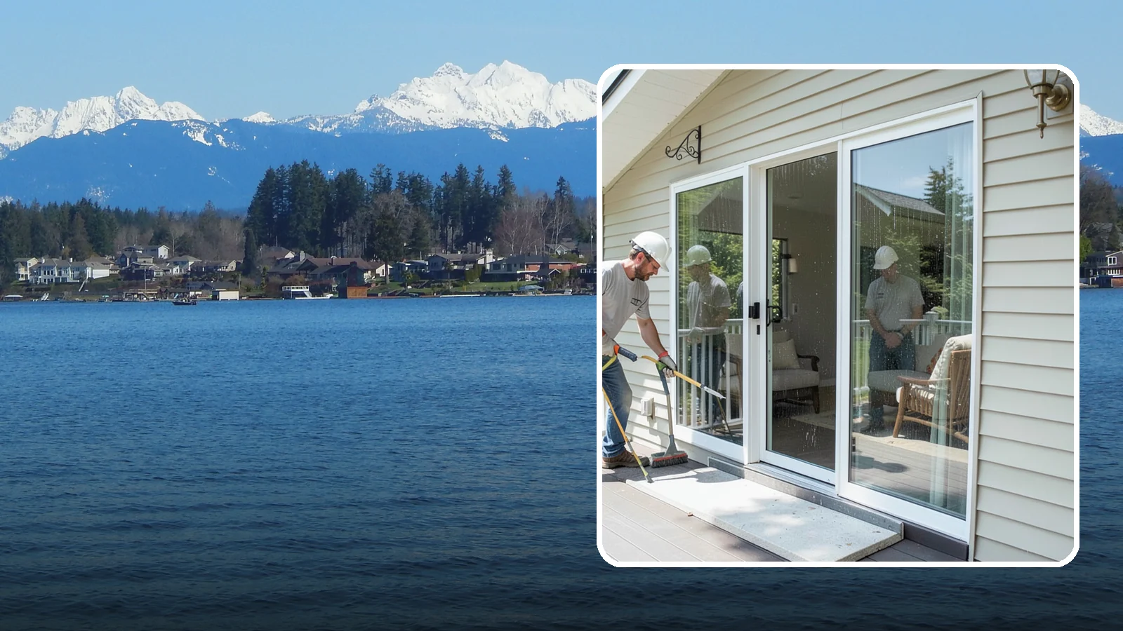 Patio Door Installation in Lake Stevens, Snohomish County, WA - A new patio door that opens your living space to the backyard while keeping Northwest rain and cold outside.
