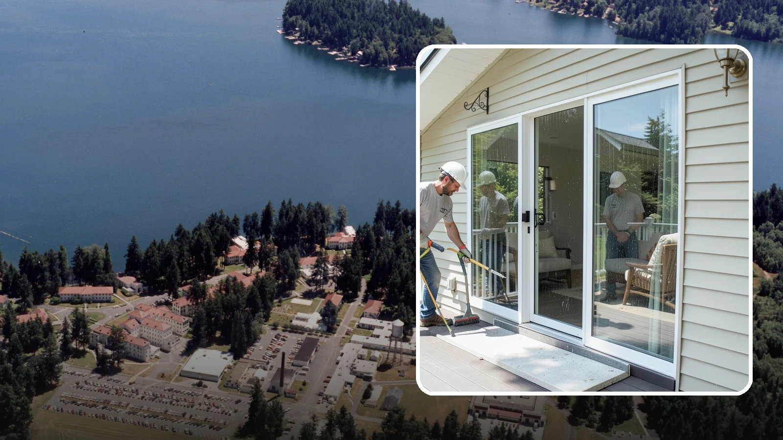 Patio Door Installation in Lakewood, Pierce County, WA - A new patio door that opens your living space to the backyard while keeping Northwest rain and cold outside.